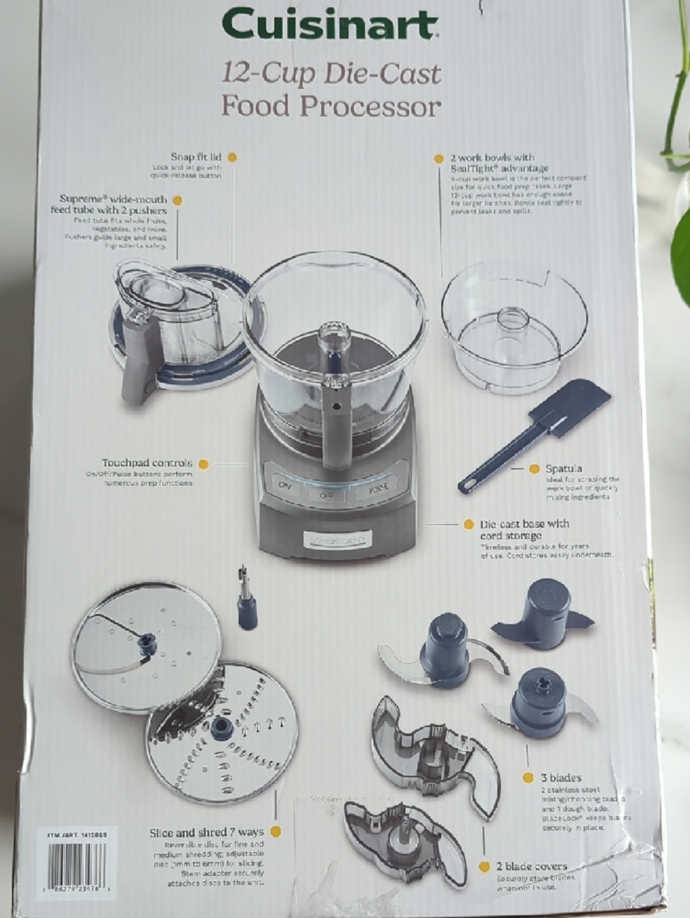 Cuisinart Silver 12-Cup Die-Cast Food Processor - Picture 2 of 3